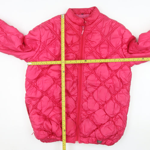 BHS Womens Pink Quilted Mid-Length Jacket Size 14