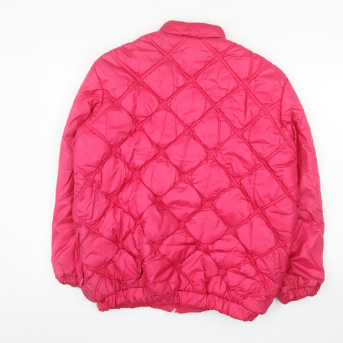 BHS Womens Pink Quilted Mid-Length Jacket Size 14