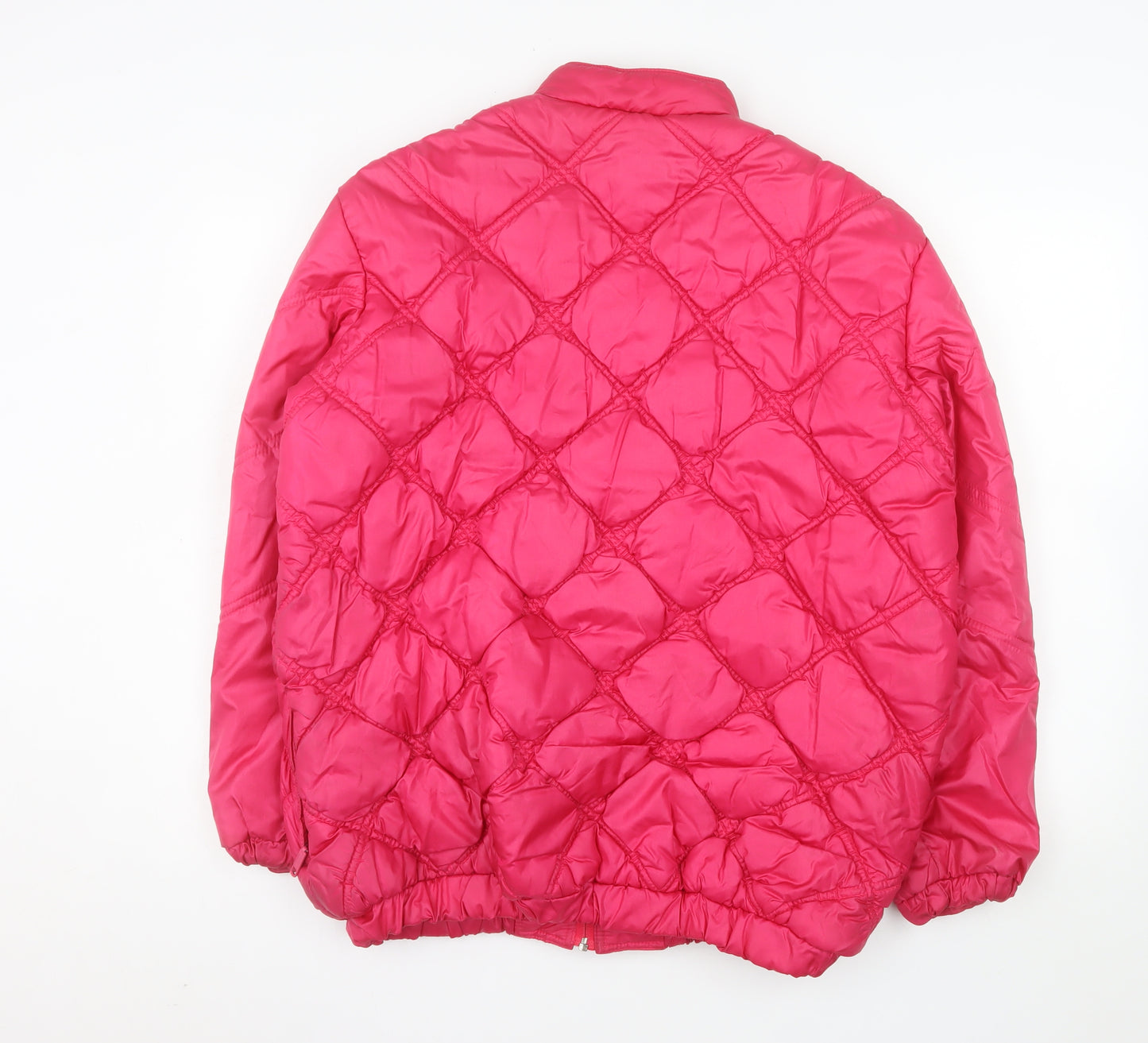 BHS Womens Pink Quilted Mid-Length Jacket Size 14
