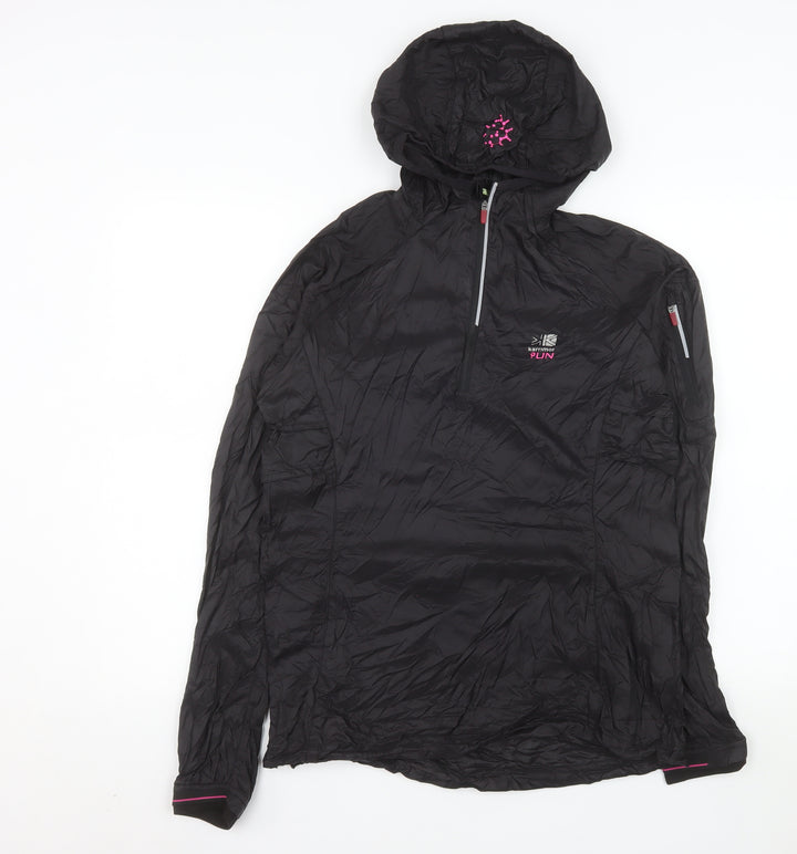 Karrimor Womens Black Size 12 Windbreaker Hooded Sports Jacket