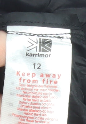 Karrimor Womens Black Size 12 Windbreaker Hooded Sports Jacket