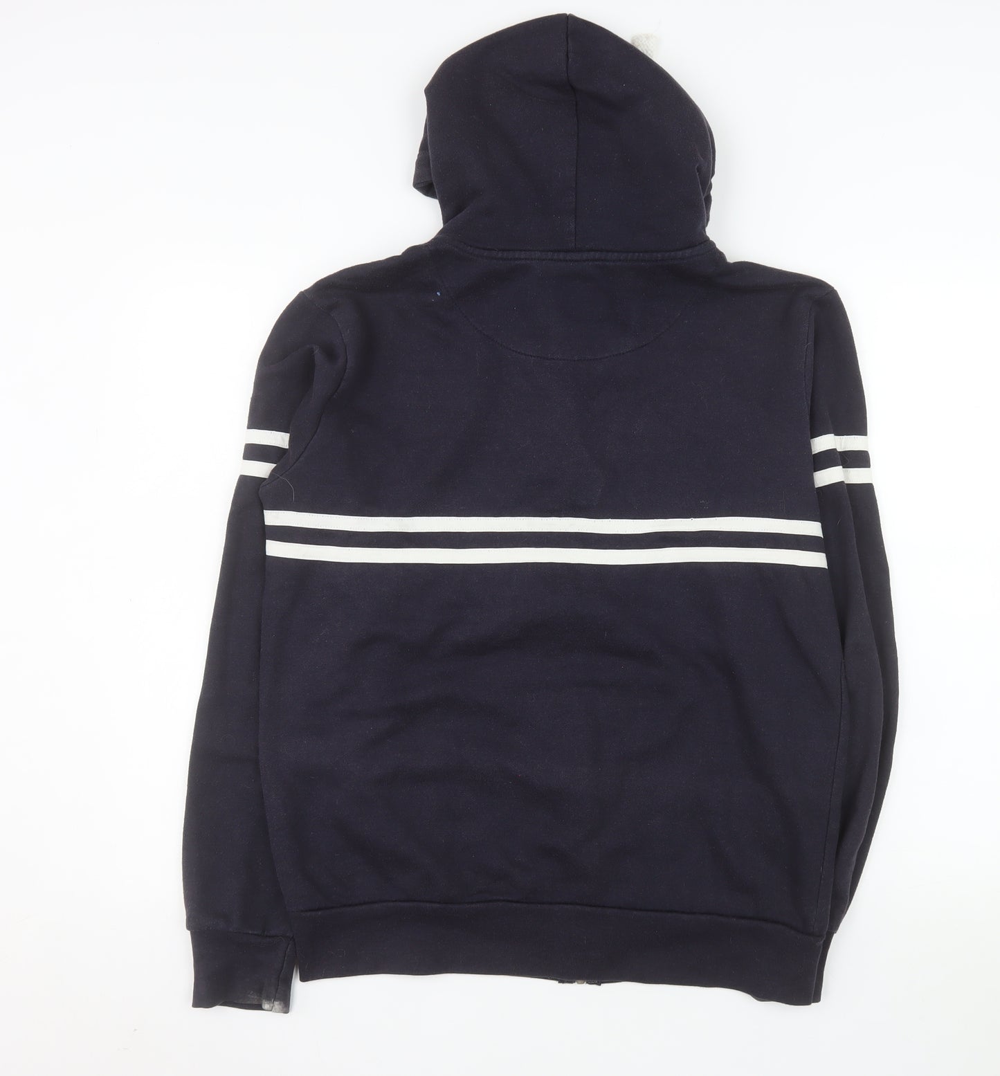 Le Breve Men's Blue Hooded Full Zip Jacket Size L