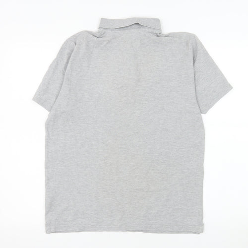 New Balance Men's Grey Short Sleeve Cotton Polo Shirt Size M