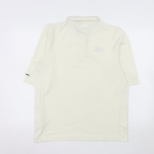 Slazenger Men’s Ivory Short Sleeve Polo Shirt M Sports Activewear