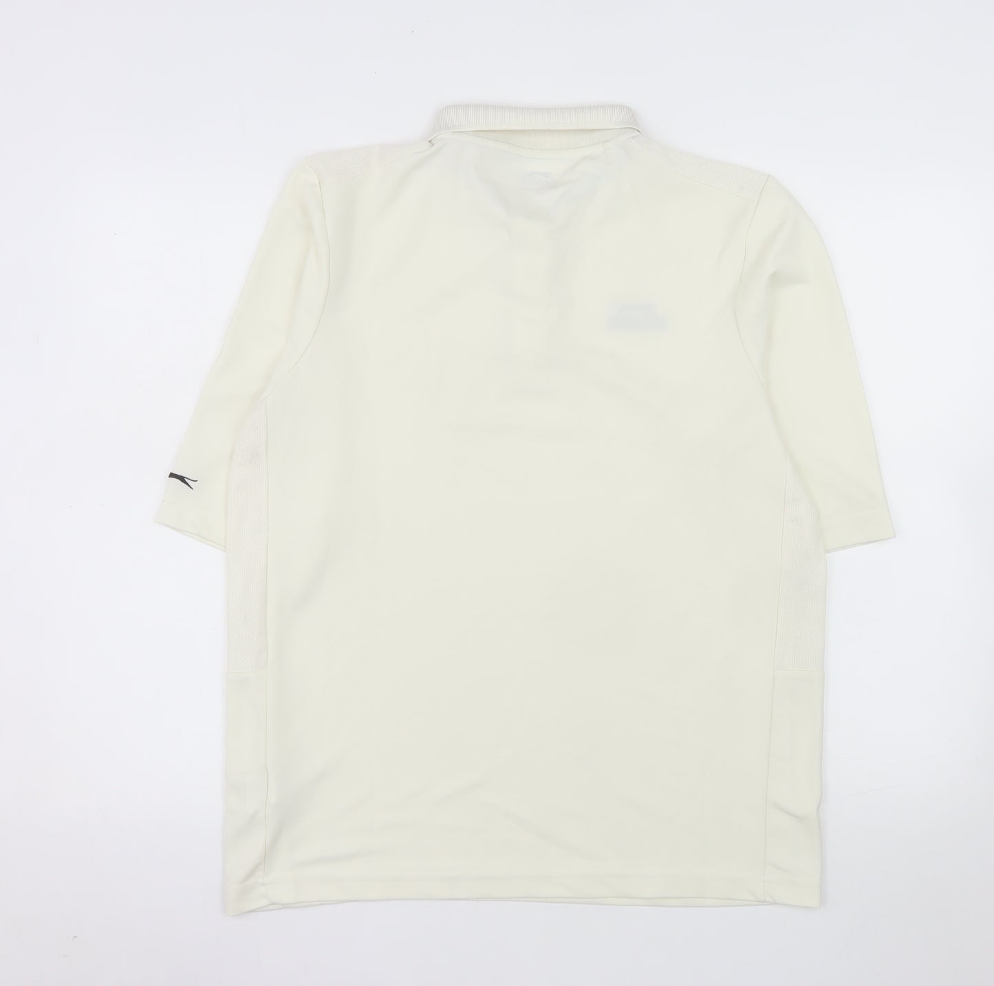 Slazenger Men’s Ivory Short Sleeve Polo Shirt M Sports Activewear