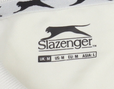 Slazenger Men’s Ivory Short Sleeve Polo Shirt M Sports Activewear