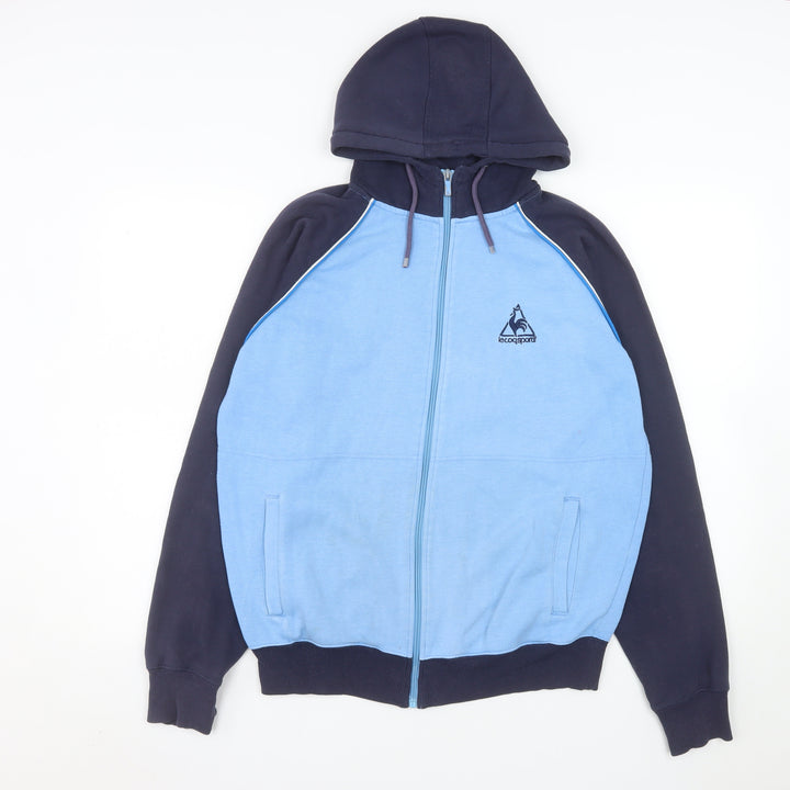 Le Coq Sportif Mens Blue Full Zip Hooded Sports Jacket Size M