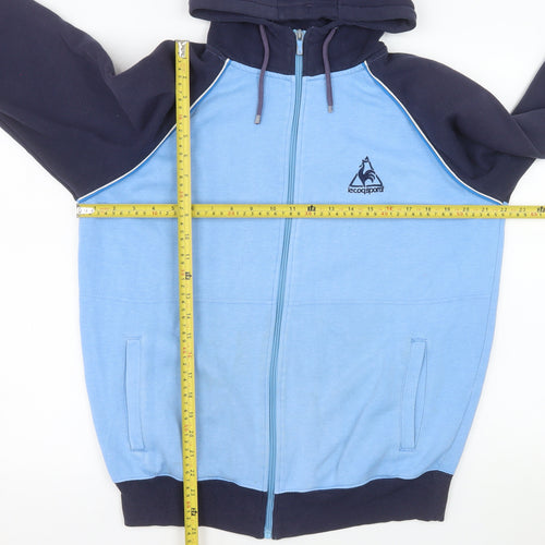Le Coq Sportif Mens Blue Full Zip Hooded Sports Jacket Size M