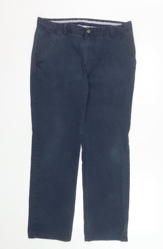 St. Bernard for Dunnes Stores Men's Blue Chino Trousers 34W 30L Cotton Blend