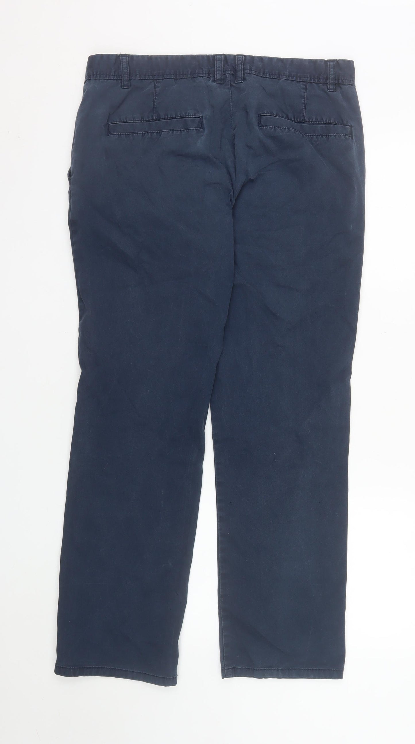 St. Bernard for Dunnes Stores Men's Blue Chino Trousers 34W 30L Cotton Blend