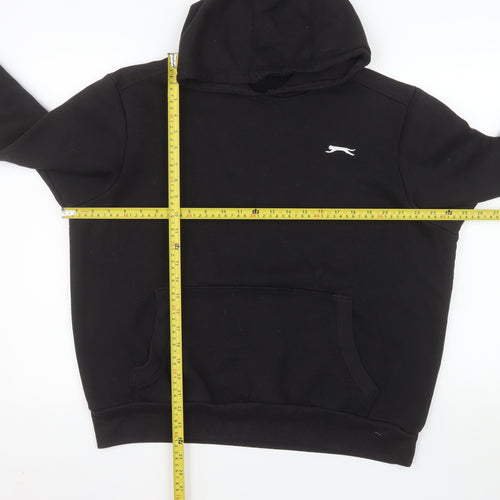Slazenger Men's Black Pullover Hoodie L Fleece Sweatshirt
