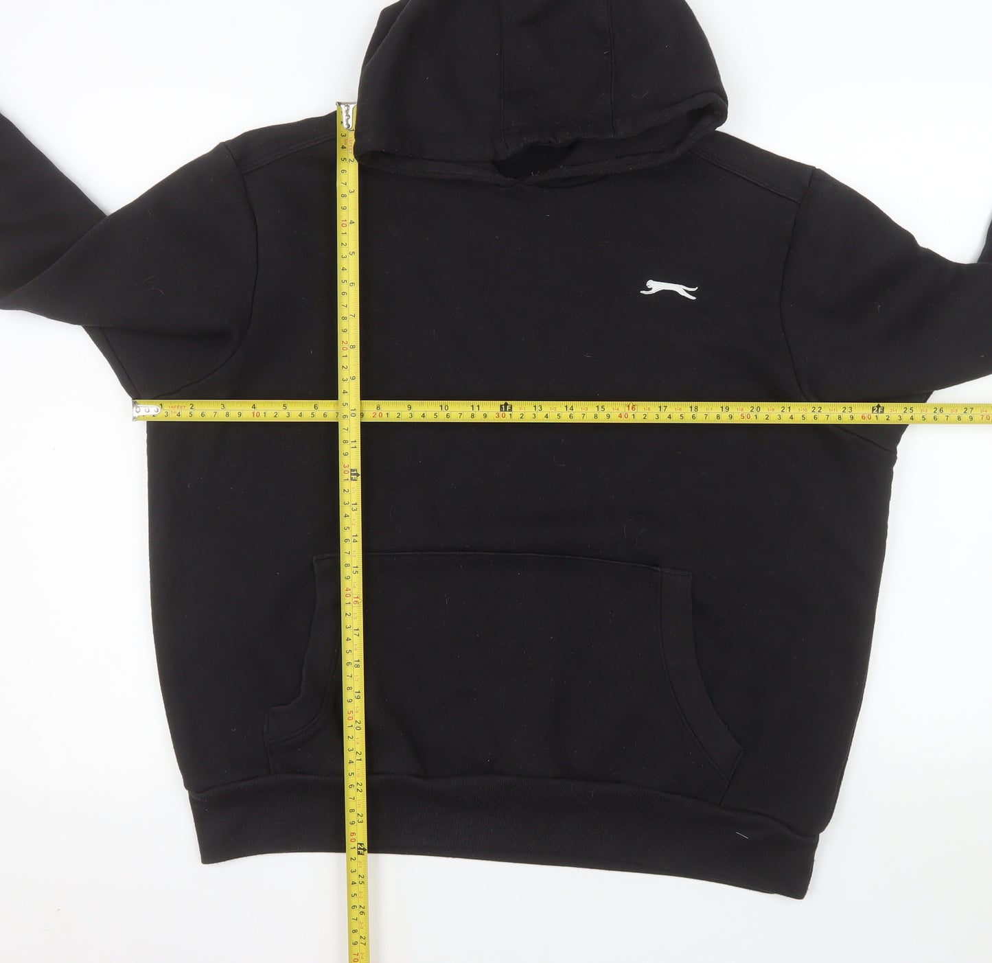 Slazenger Men's Black Pullover Hoodie L Fleece Sweatshirt