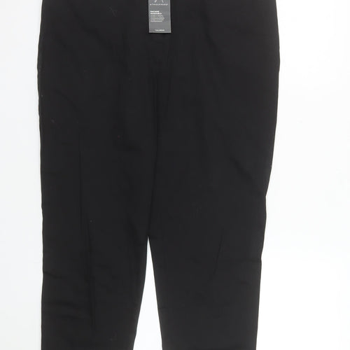 Atmosphere Women Black Size 14 Tailored Cropped Trousers