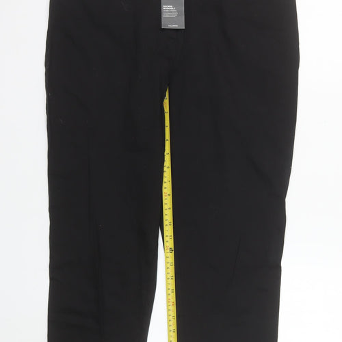 Atmosphere Women Black Size 14 Tailored Cropped Trousers