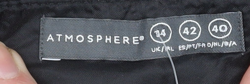 Atmosphere Women Black Size 14 Tailored Cropped Trousers