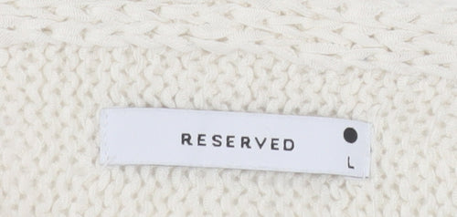 Reserved Women Ivory L Pullover Knit Jumper Relaxed Fit