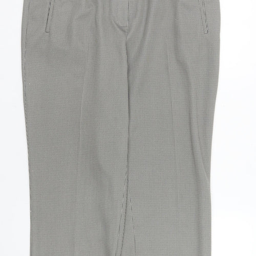 Kingfield Men's Grey Check Pleated Trousers Size 21in Regular Fit