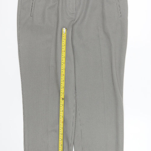 Kingfield Men's Grey Check Pleated Trousers Size 21in Regular Fit