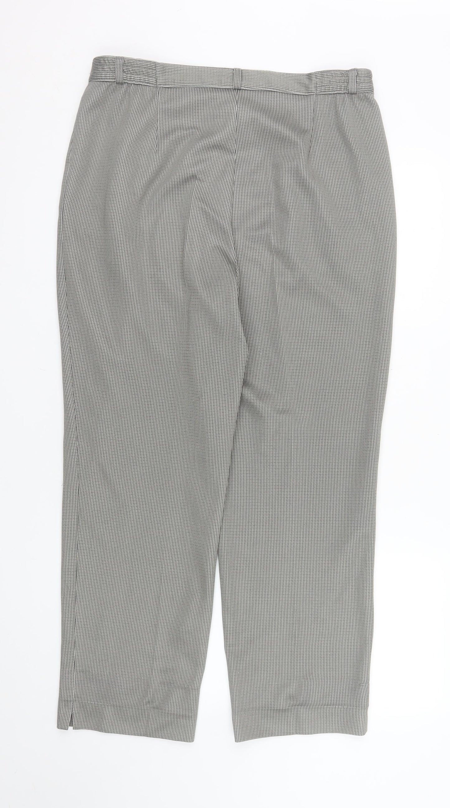 Kingfield Men's Grey Check Pleated Trousers Size 21in Regular Fit