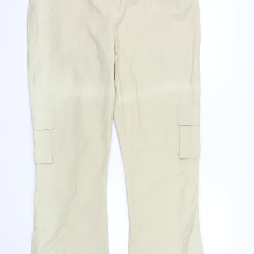 Blooming of Dublin Women's Beige Cargo Trousers Size 16 Elastic Waist