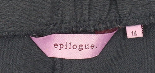 Epilogue Womens Black Size 14 Straight Leg Stretch Trousers