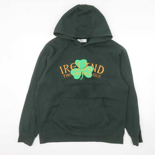 Primark Women's Green Ireland Pullover Hoodie Size L