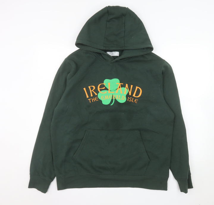 Primark Women's Green Ireland Pullover Hoodie Size L