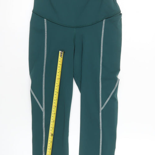 Reebok Women’s Green Speedwick Leggings Size S Slim Fit Activewear
