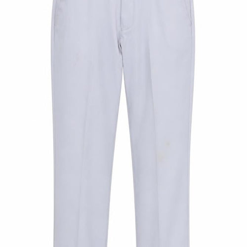 Druids Men's Grey Stretch Chino Trousers 36W 32L Straight Leg