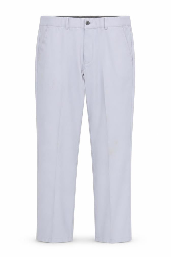 Druids Men's Grey Stretch Chino Trousers 36W 32L Straight Leg