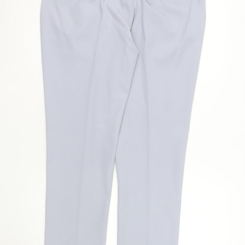Druids Men's Grey Stretch Chino Trousers 36W 32L Straight Leg