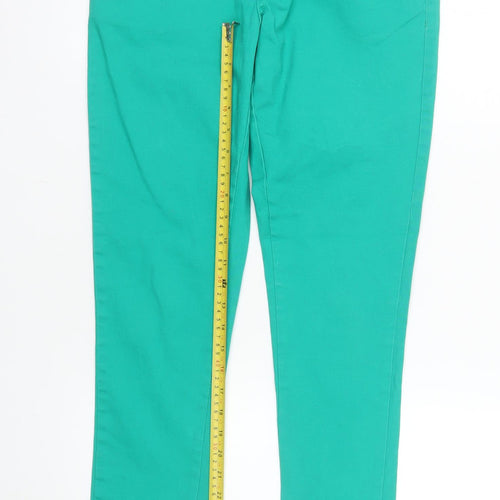 Denim Co Women's Green Skinny Jeans Size 12 Slim Fit Stretch