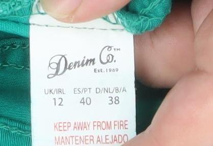 Denim Co Women's Green Skinny Jeans Size 12 Slim Fit Stretch