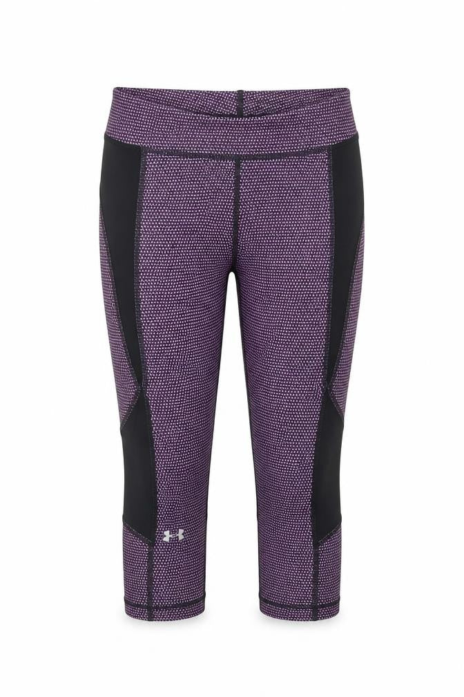 Under Armour Womens Purple Capri Leggings Small Compression Fit