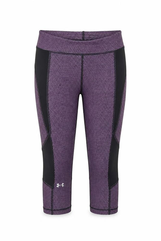 Under Armour Womens Purple Capri Leggings Small Compression Fit