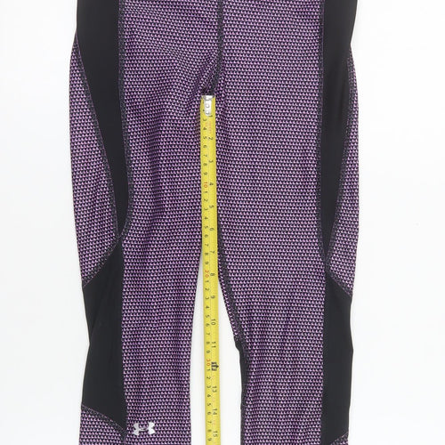 Under Armour Womens Purple Capri Leggings Small Compression Fit