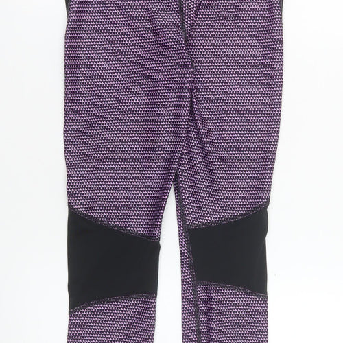 Under Armour Womens Purple Capri Leggings Small Compression Fit