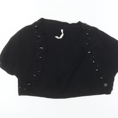 A|wear Women's Black Beaded Shrug Cardigan Size S