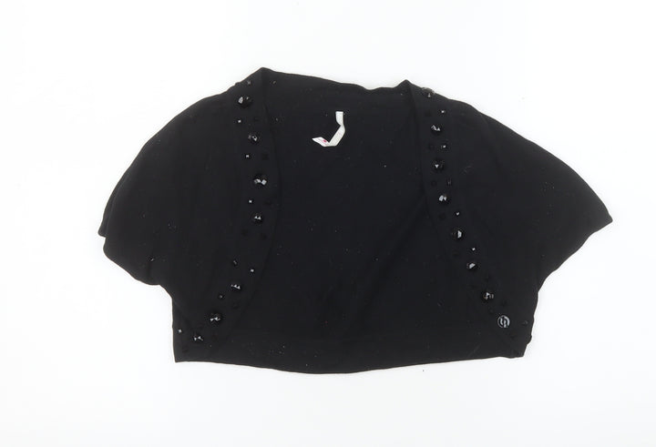 A|wear Women's Black Beaded Shrug Cardigan Size S