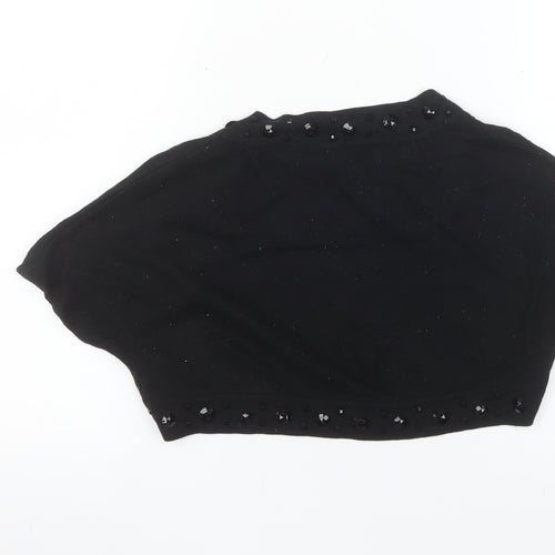 A|wear Women's Black Beaded Shrug Cardigan Size S