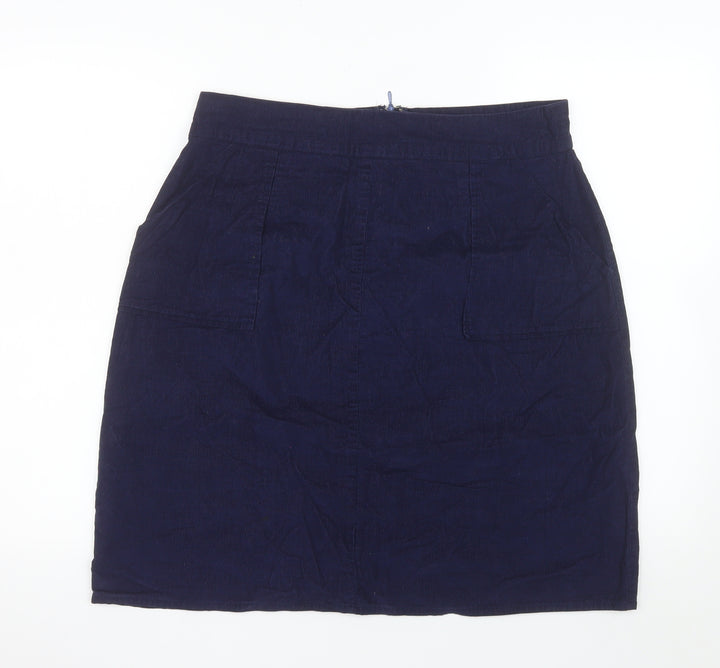 Circus Women’s Blue Cotton Pencil Knee Length Skirt UK 14