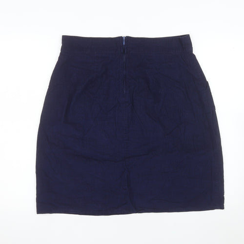 Circus Women’s Blue Cotton Pencil Knee Length Skirt UK 14