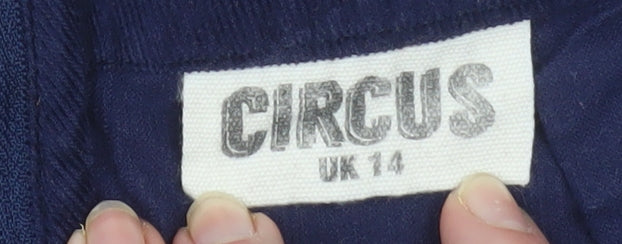 Circus Women’s Blue Cotton Pencil Knee Length Skirt UK 14