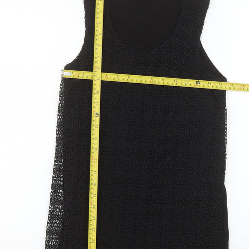 Savida Women’s Black Lace Tank Top UK 10 Viscose Blend Camisole