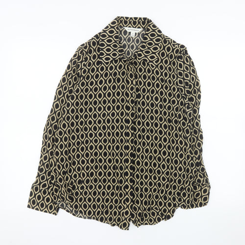 Marks and Spencer Autograph Women's Black Geometric Blouse Size 12