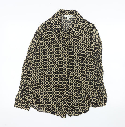 Marks and Spencer Autograph Women's Black Geometric Blouse Size 12