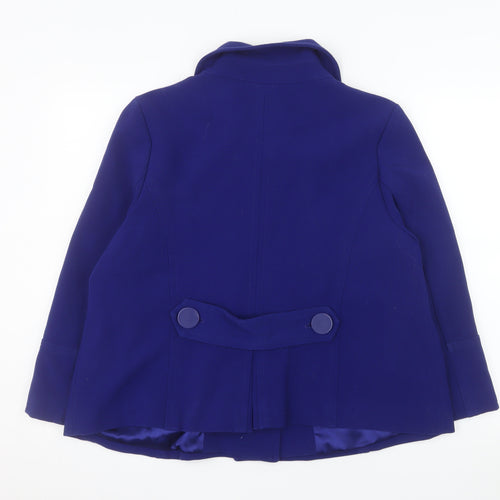 Atmosphere Womens Blue Pea Coat Size 18 Short Lined Button Jacket