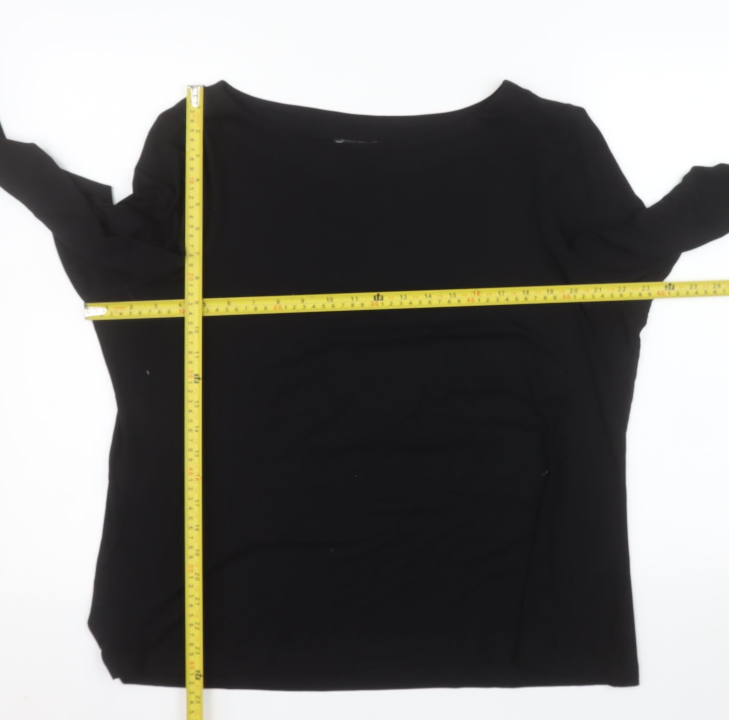 Dunnes Stores Women's Black XL Long Sleeve Basic Stretch Top