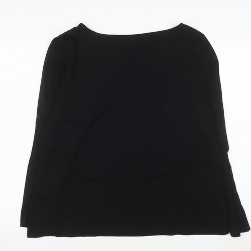 Dunnes Stores Women's Black XL Long Sleeve Basic Stretch Top