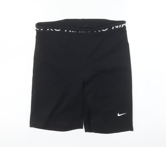 Nike Pro Dri-FIT Black Compression Shorts Womens L Gym Running